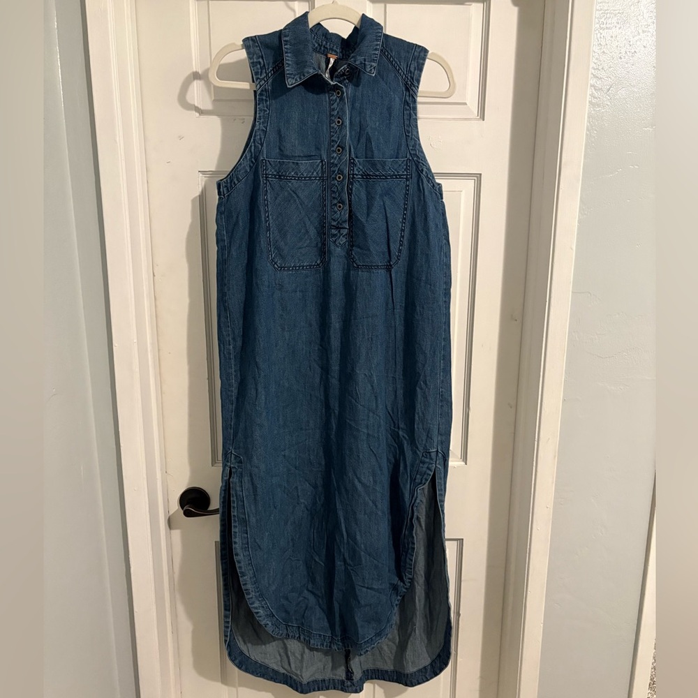 Free People Chambray Maxi Dress - Picture 2 of 7